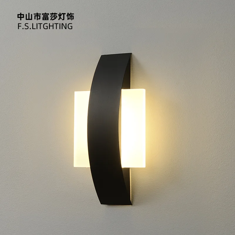 

Simple modern acrylic wall lamp Nordic bedroom bedside lamp Hotel guest room study Hotel wall lamp