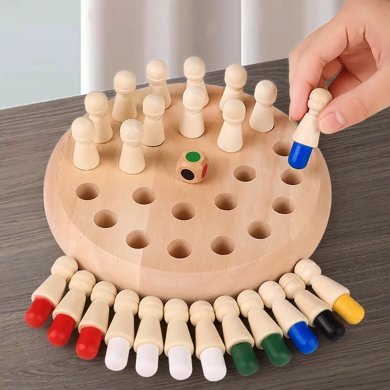 

Party Game Wooden Memory Matchstick Chess Educational Intelligent Logic Game Toy Parent-Child Interaction Toy kid gifts