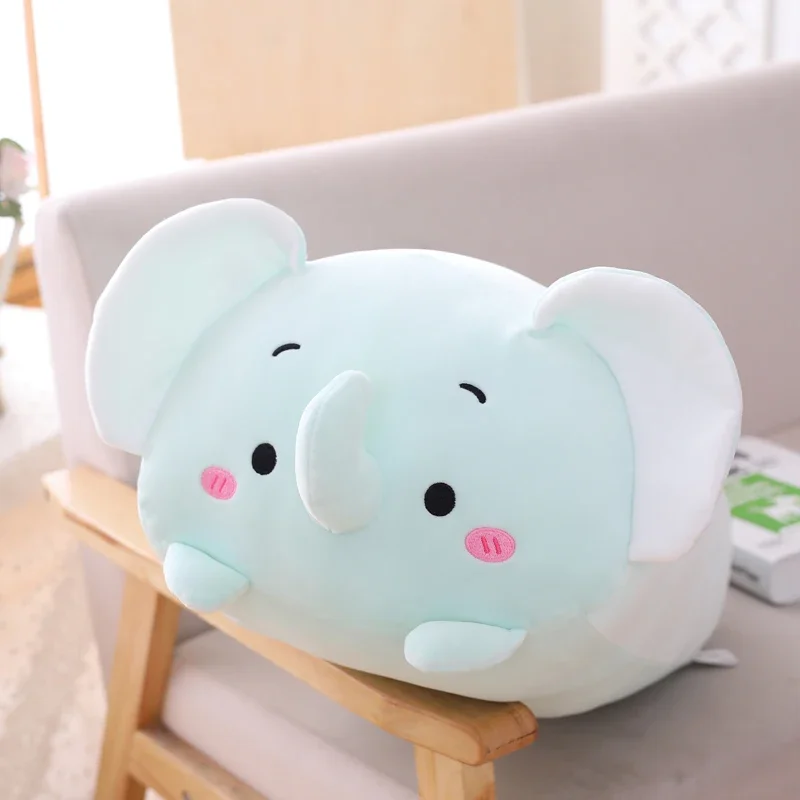 Cojín de peluche de animales suaves de 20/28 cm con forma de gato y conejo, regalo de cumpleaños