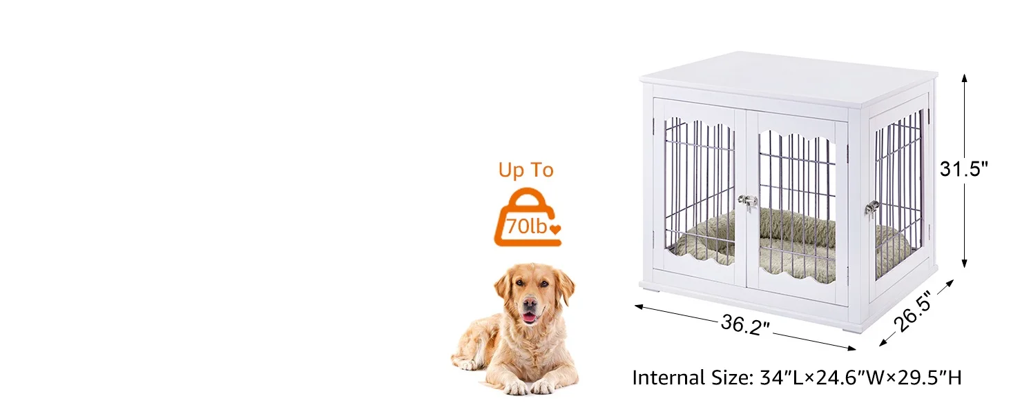 large dog crate for the dog up to 70lbs