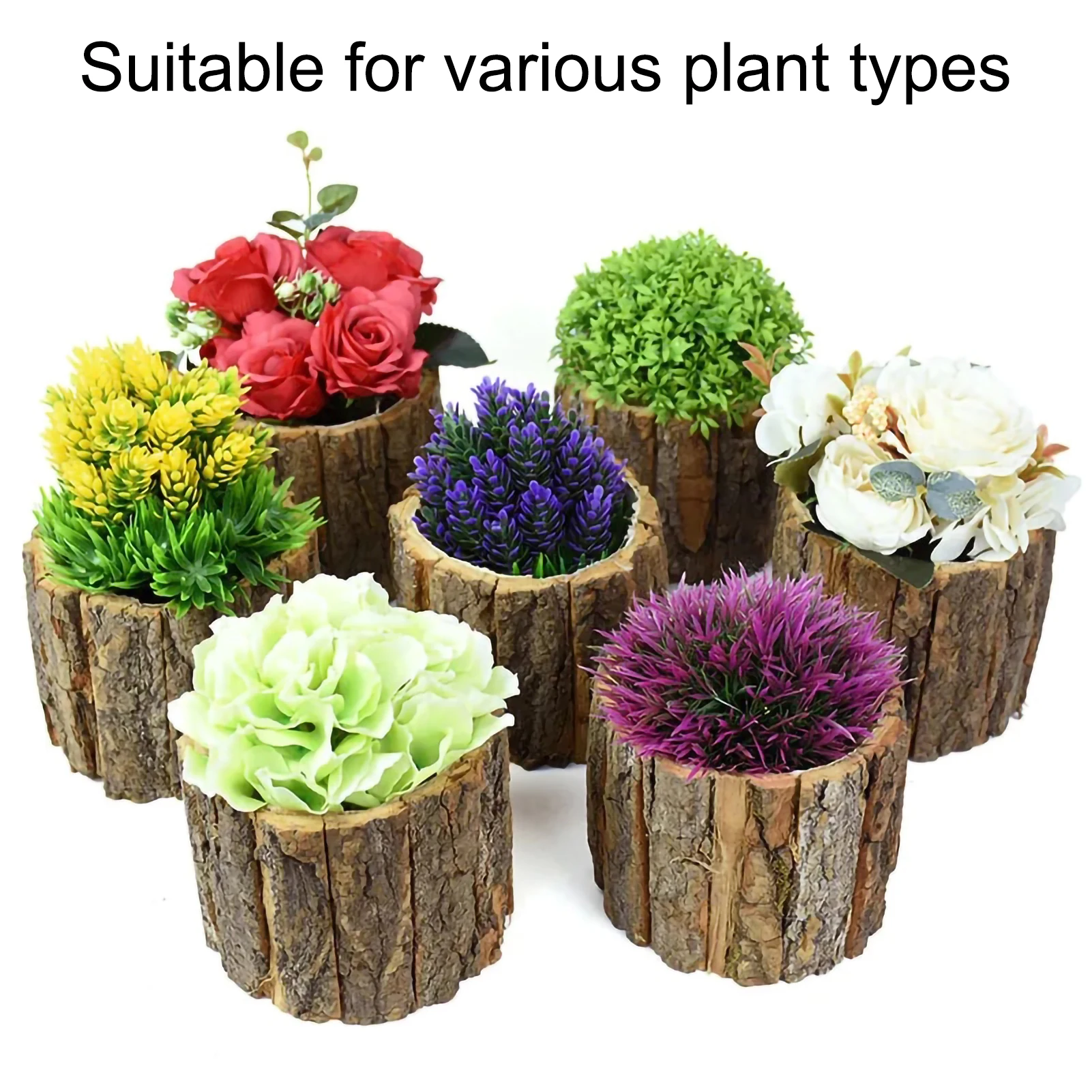 Corteccia Vaso Di Fiori Ceppo Di Legno Corteccia Vaso Di Fiori Fioriera Titolari Casa Indoor Outdoor Giardino Pianta Bonsai Decorazione Di Nozze Forni