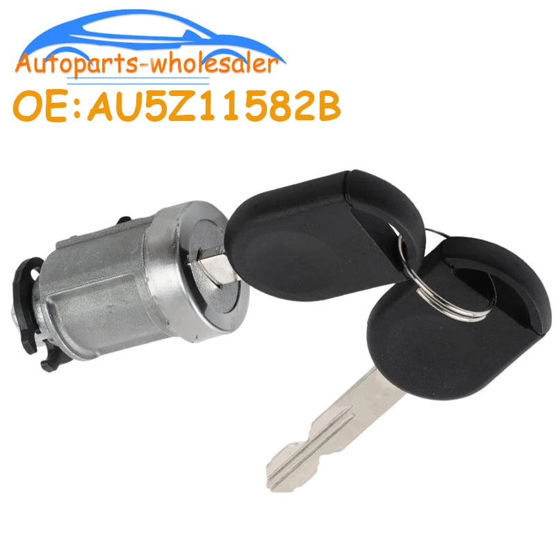 Ignition & Door Lock Cylinder Set With 2 Keys AU5Z-11582-B AU5Z11582B For Ford