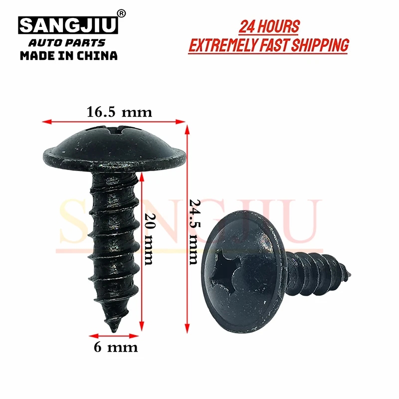 

20Pcs 6mm Cross thread Screw Clips