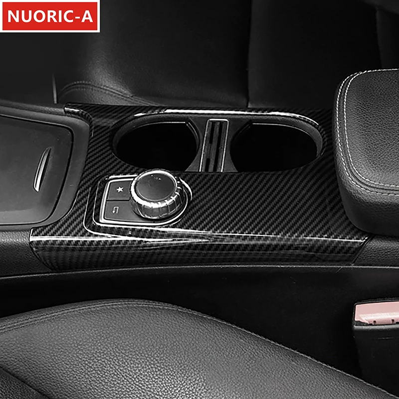 

Центральная консоль, коробка для хранения, рамка, украшение для Mercedes Benz CLA C117 GLA X156 A Class W176, Стайлинг автомобиля, держатель для чашки с водой, панель