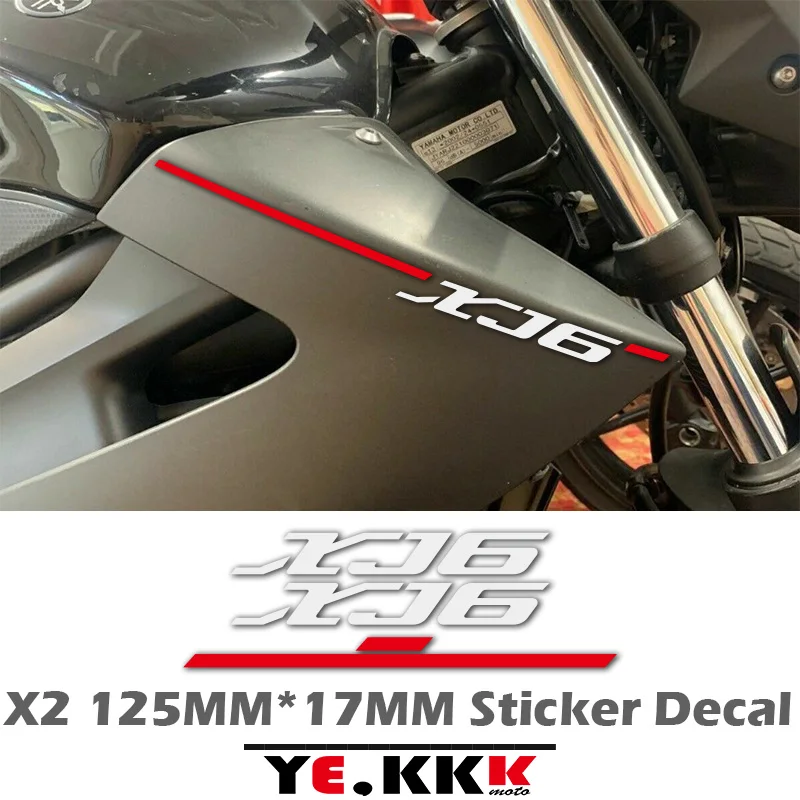 Motorcycle Full Car Stickers Custom Stickers Decals Custom Color 2 X New 125mm*17mm For YAMAHA XJ6 XJ-6