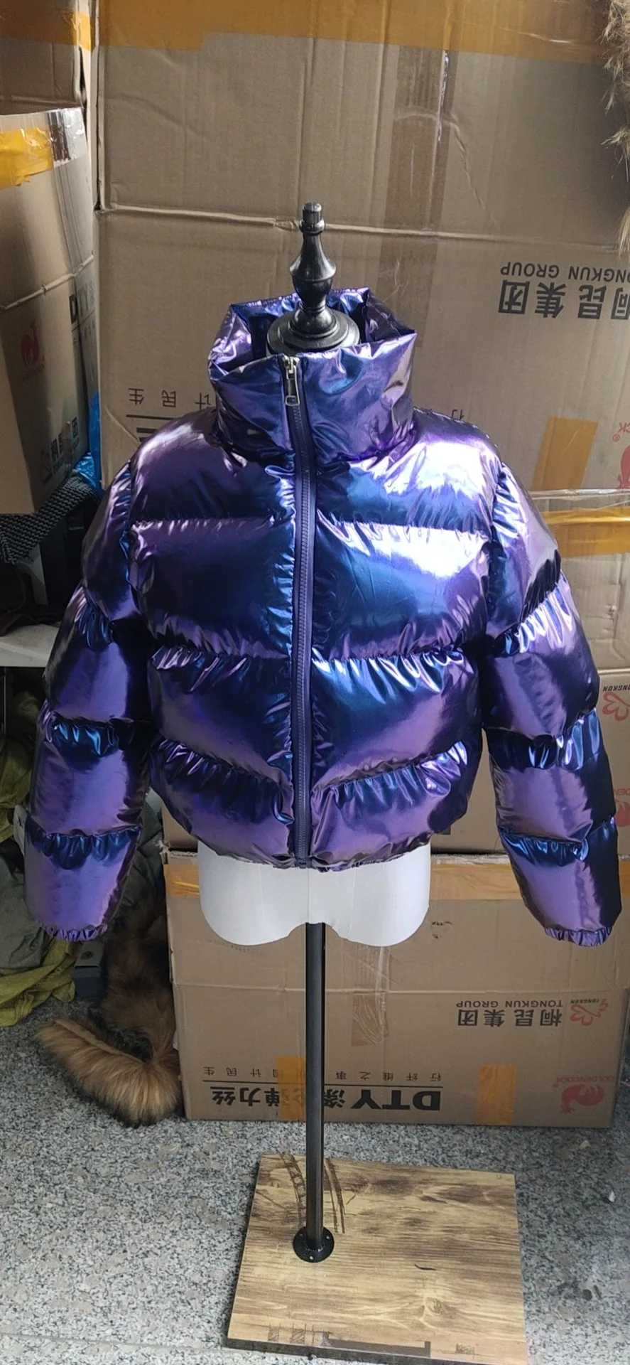 Kids Bubble Coat Solid Zipper Fly Crop Jacket 2023 Autumn Winter Warm Thick Children Festival Warm Parka Down Puffer Jacket