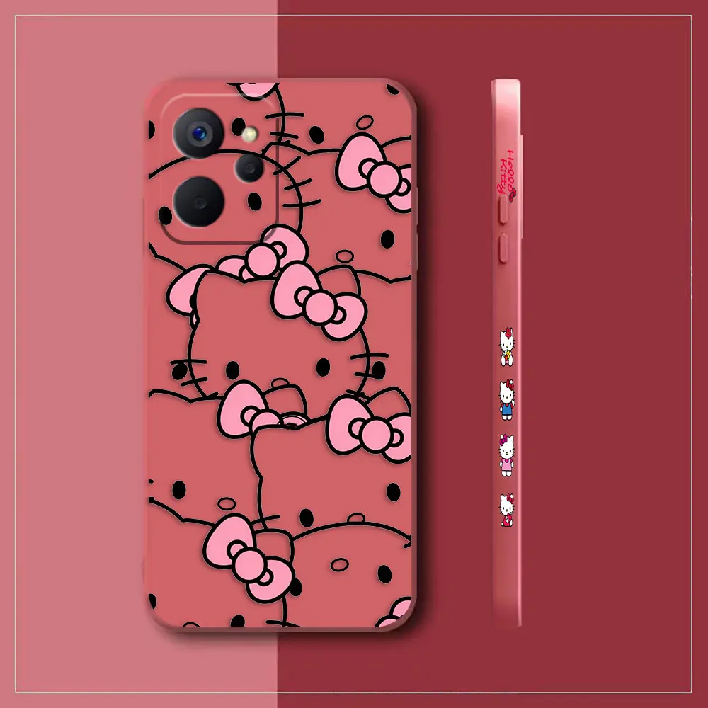 thumbnail image 1 of Cute Hello K-Kitty Line Cat Phone Case For OPPO Realme 10 9 8 8I C30 C31 C33 C35 C55 GT NEO 2 3 5 NARZO 50 5G Case Funda Shell, 1 of 5