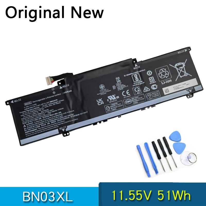 

NEW Original Battery BN03XL HSTNN-OB1O UB7L For HP ENVY 13 13-ba ENVY X360 13-ay 15-ed0000 L76965-AC1 L77034-005 11.55V 51Wh