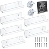 2/6/8pcs Acrylic Record Display Stand 12inch Clear Wall Mounted Vinyl Record Holder Shelf LP Record Album Storage Rack 1