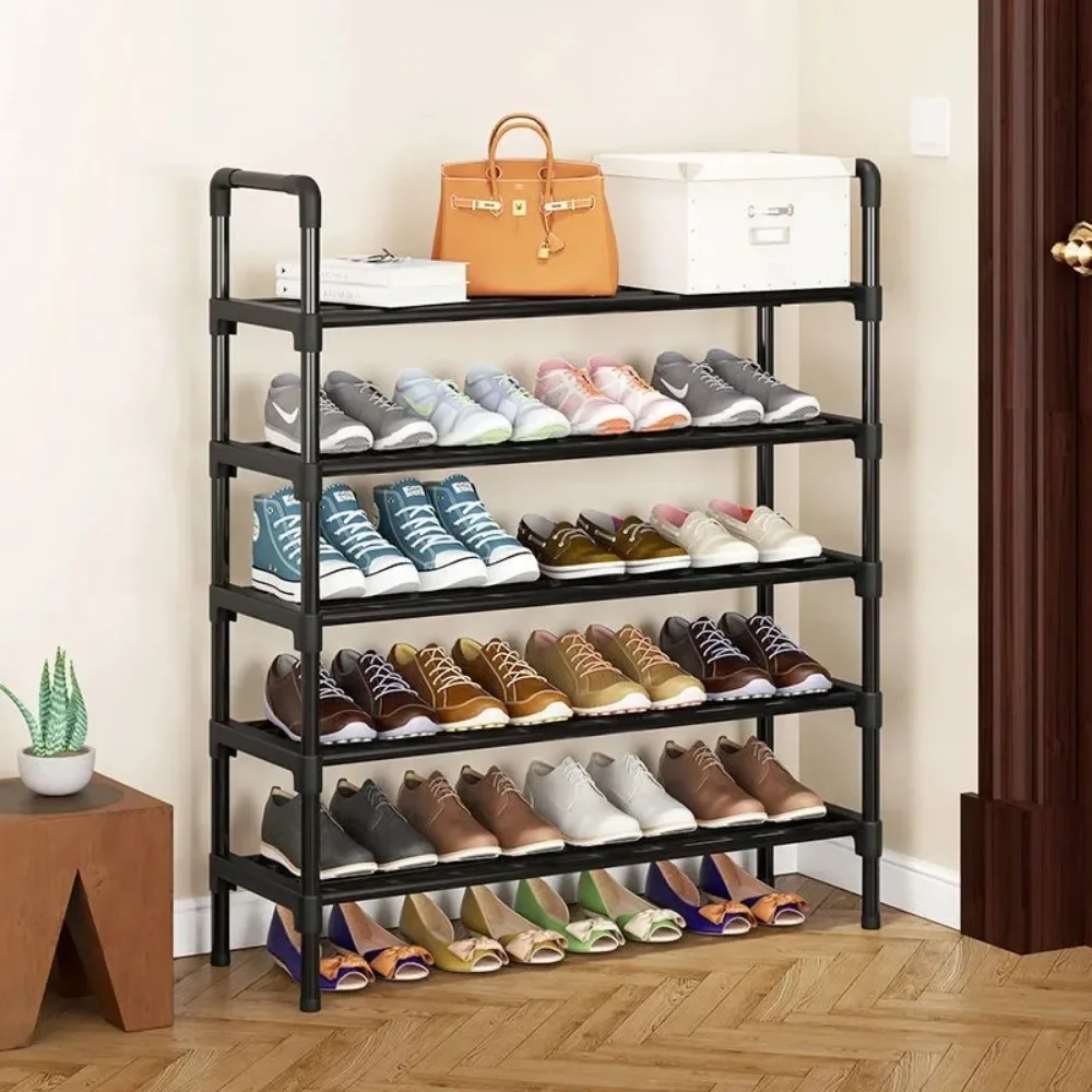 

Shoebox Metal Black Space Shelf Room Multilayer Organizer Saving Shoe Load-bearing Fashion Footwear Living Rack