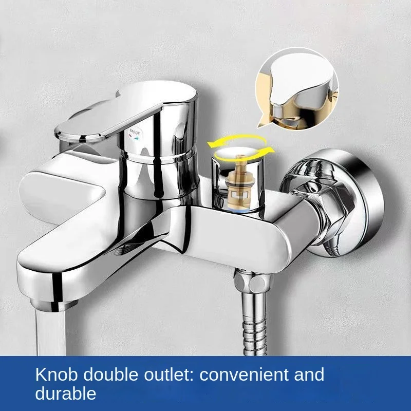 Shower faucet thickened mixing valve Shower shower set Bath tub mixing switch Triple hot and cold faucet 2