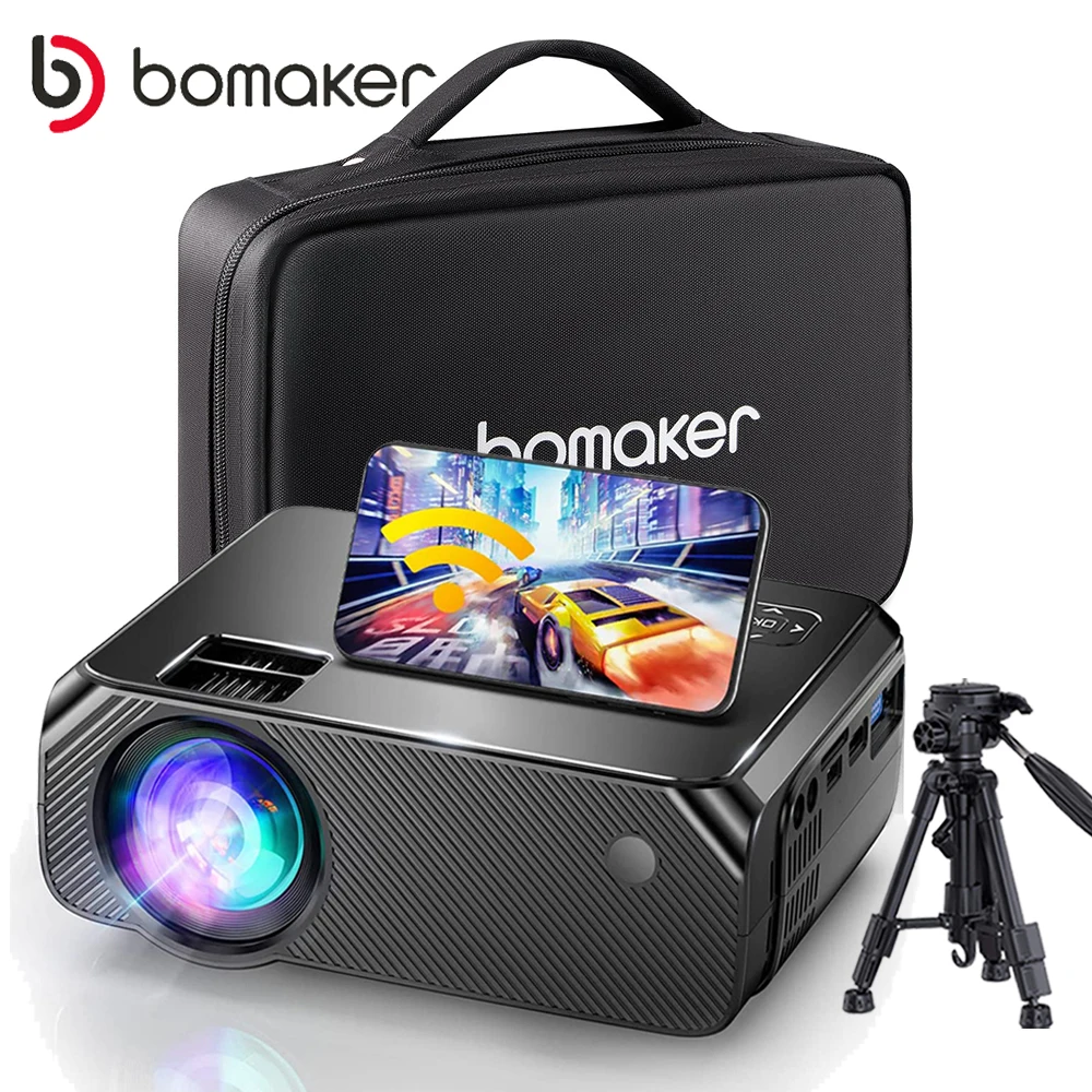 Светодиодный проектор BOMAKER Android 1080 Wi-Fi Full HD 300 P с поддержкой 1 5-дюймового большого