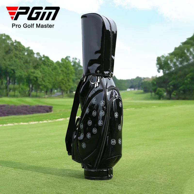 PGM Women Golf Bags Colorful Laser Transparent Portable Club Pack Waterproof Lightweight Transparent Holds 13 Clubs QB125
