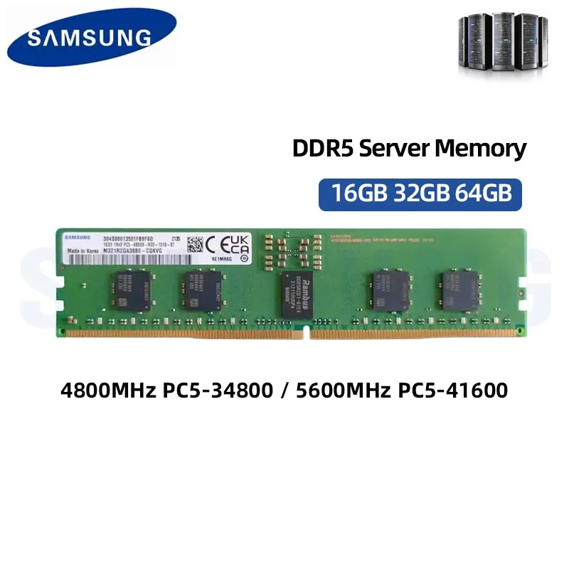 Samsung DDR5 Ram 16GB 32GB 64GB PC5 4800MHz 5600NHz ECC REG