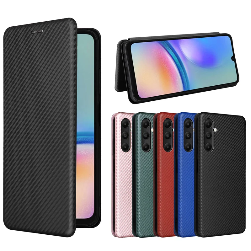 Custodia Vintage In Fibra Di Carbonio Per Pc E Tpu Per Samsung Galaxy A05S 4G Custodia A Portafoglio In Pelle Flip Per Custodia Samsung Galaxy A05S 4G