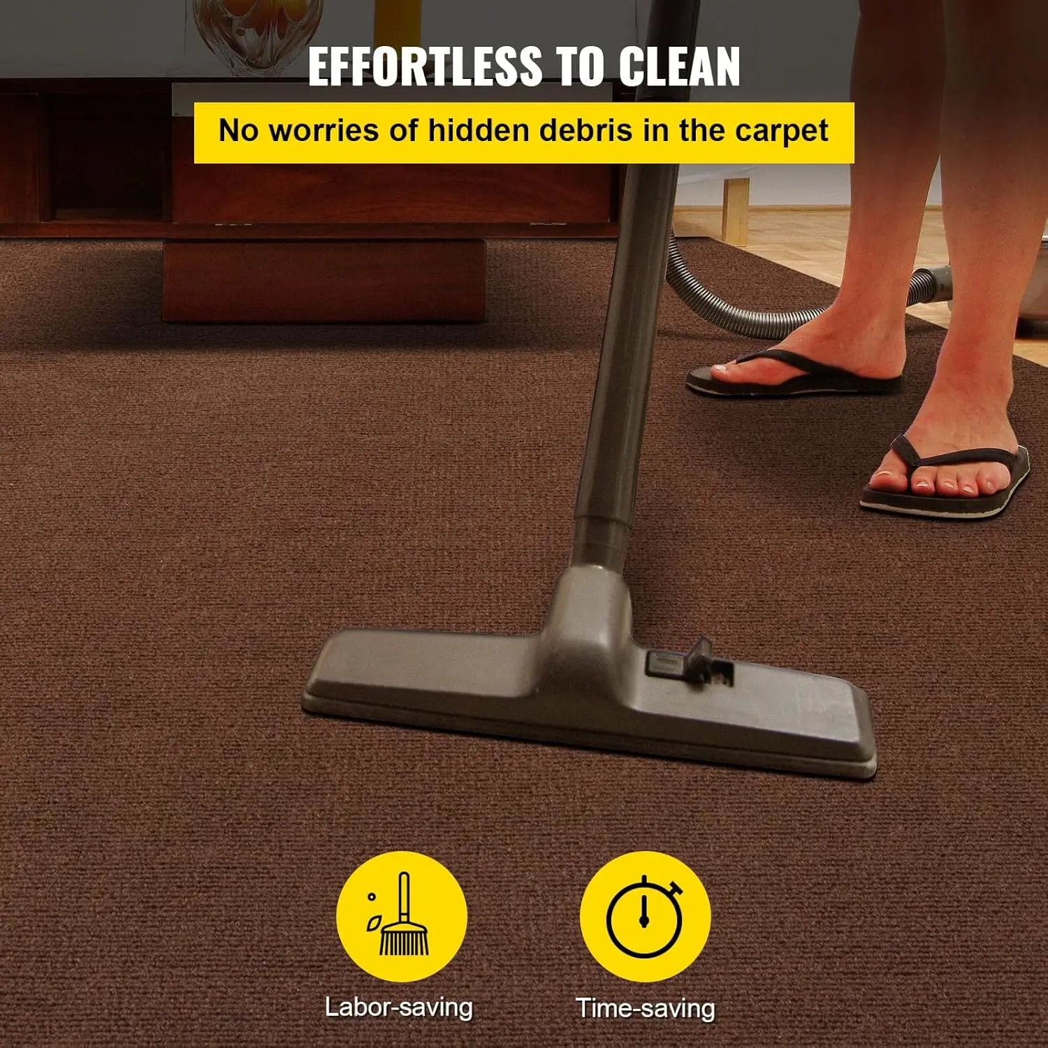 Marine Carpet, 6 x 23 ft Boat Carpeting, Deep Brown Marine Grade Boat Carpet, Indoor/Outdoor Carpeting