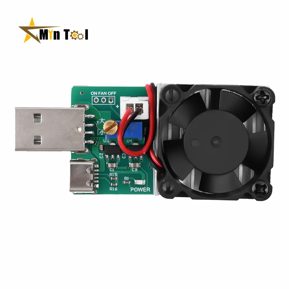 0.15A-3A Modulo Misuratore Di Carico Elettronico Usb Regolabile 5V 12V Tensione 18W/22.5W Tester Usb Di Resistenza All'Invecchiamento Per Strumento El