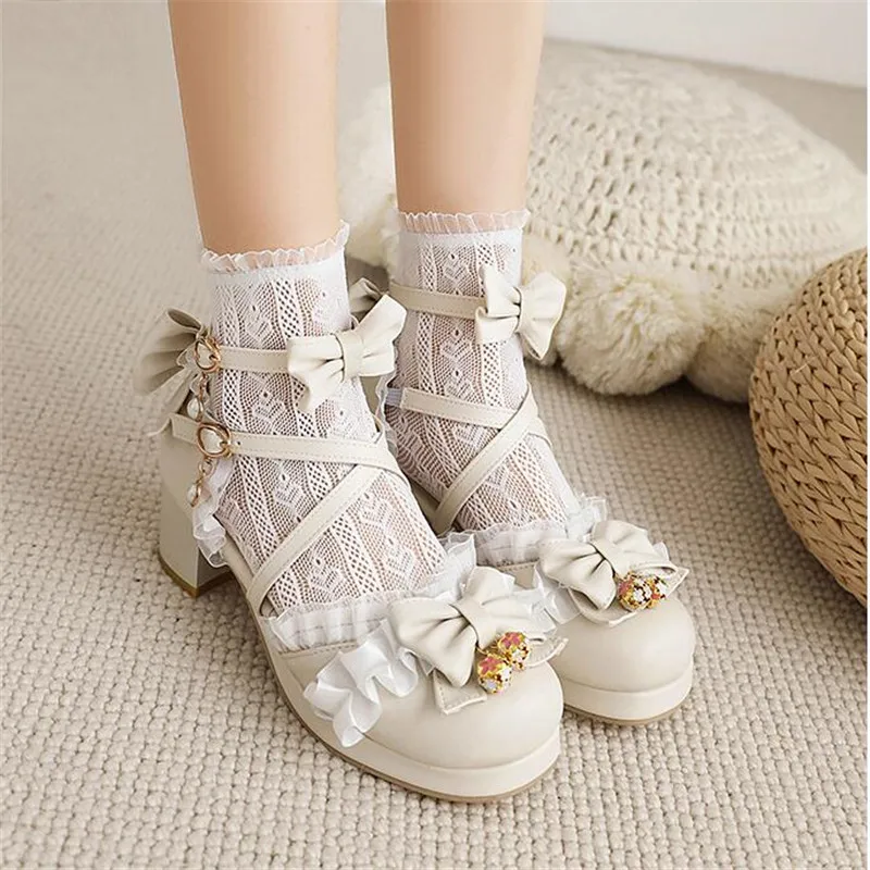 Princess Bow Thick Heel Shoe 5CM 