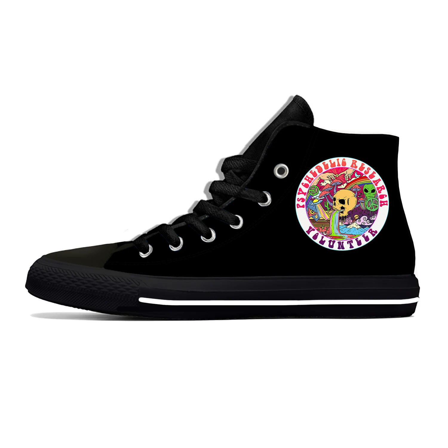

Psychedelic Research Volunteer Cool Fashion Funny Casual Cloth Shoes High Top Lightweight Breathable 3D Print Men Women Sneakers
