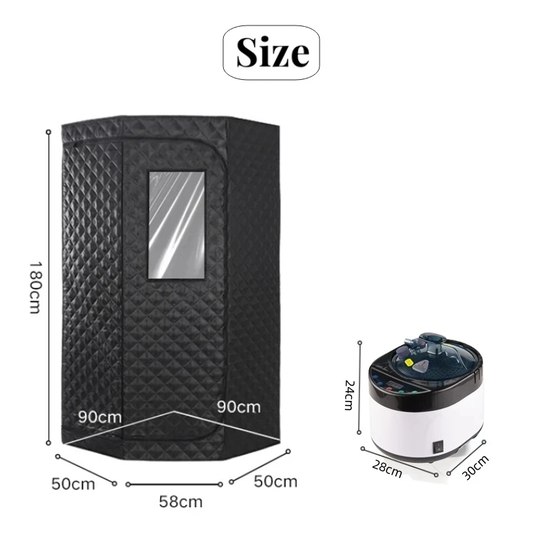 Full Size New Steam Sauna Heating 1600W 4L Portable Box Ease Insomnia Stainless Steel Pipe Support AU UK US EU Plug 6