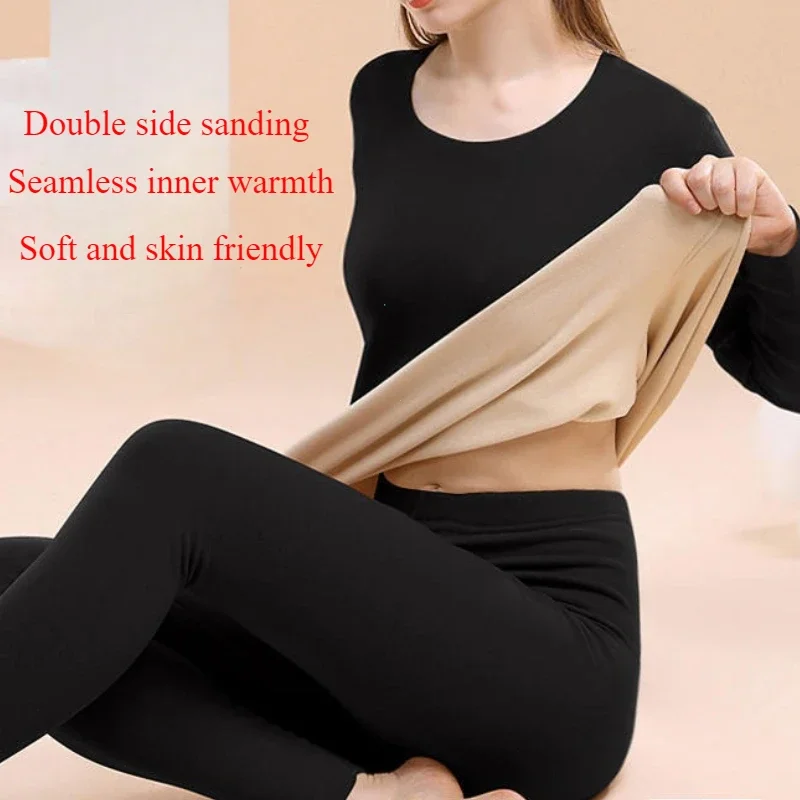 Women's Thermal Underwear Set Thermal Underwear Sets First Base Layer Long Johns Fleece Lined Undershirt for Winter Cold Weather Thermal Clothing