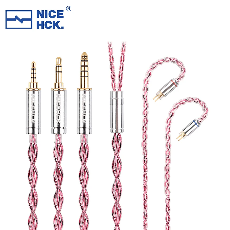

NiceHCK RubyCat Earbud Replace Cable Germany Copper Upgrade Wire 3.5/2.5/4.4MMCX/0.78mm 2Pin for Star River Blessing 3 KATO IEM