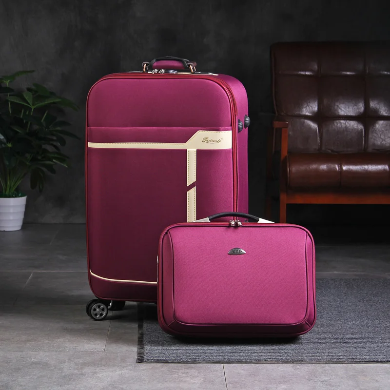 Canvas Trolley Box Travel Luggage set Oxford Cloth Rolley Suitcase Boarding Bag Rolling Luggage Bag Travel Box On Wheels