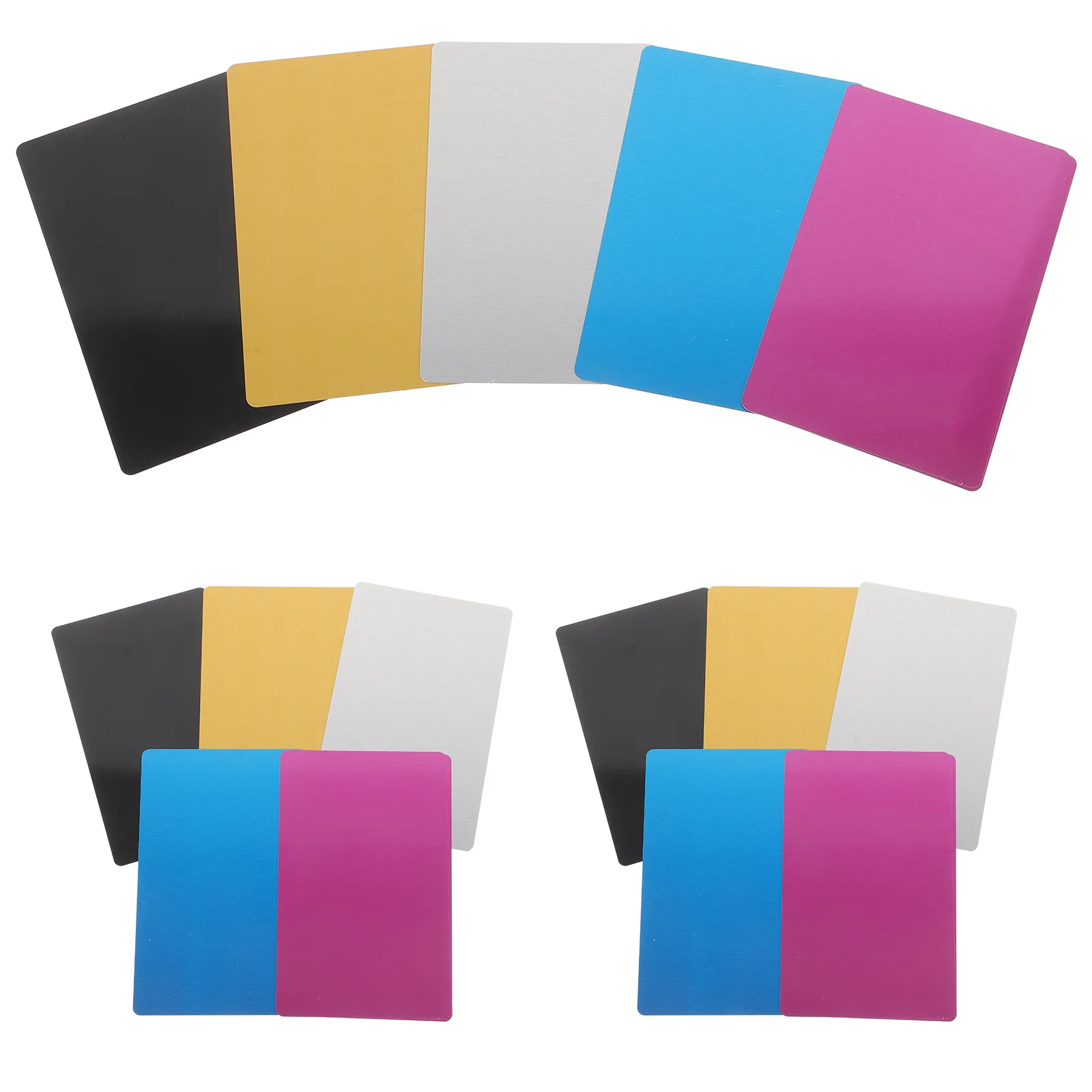 

25 Pcs Blank Metal Business Card Color Aluminum Laser Engraving DIY Cards Name Smooth Engraved