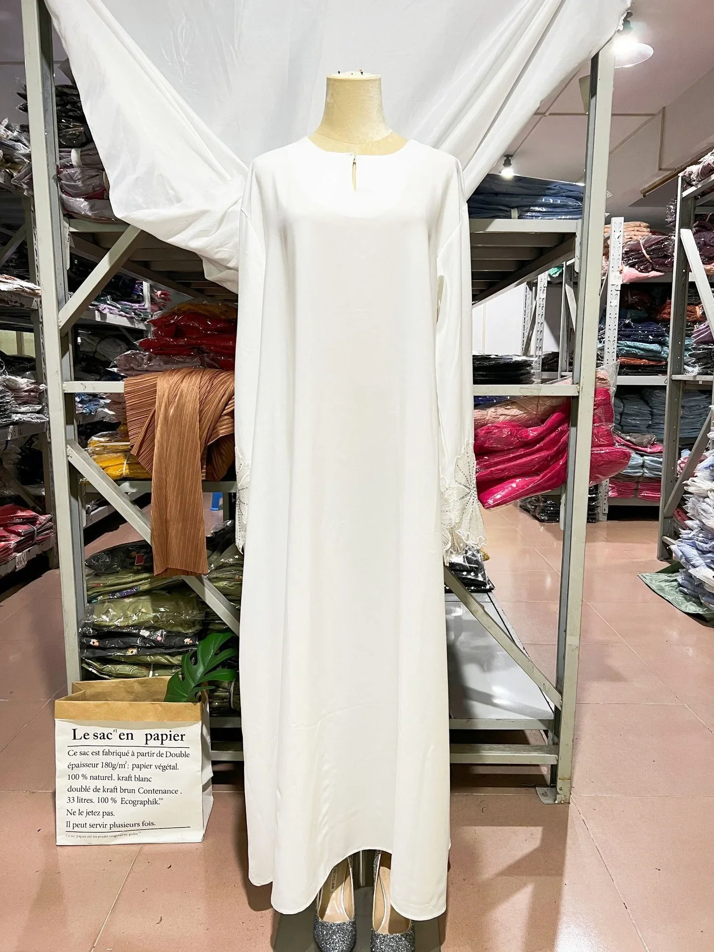 Sb1c327e60ebd40b58ec113a290c3e7ecp Eid Robe Muslim Abaya Dress & Scarf 2 Piece Set Dubai Embroidered Kebaya Gowns Moroccan Caftan Kaftan Islam Oman Ladies Dresses Mallzona