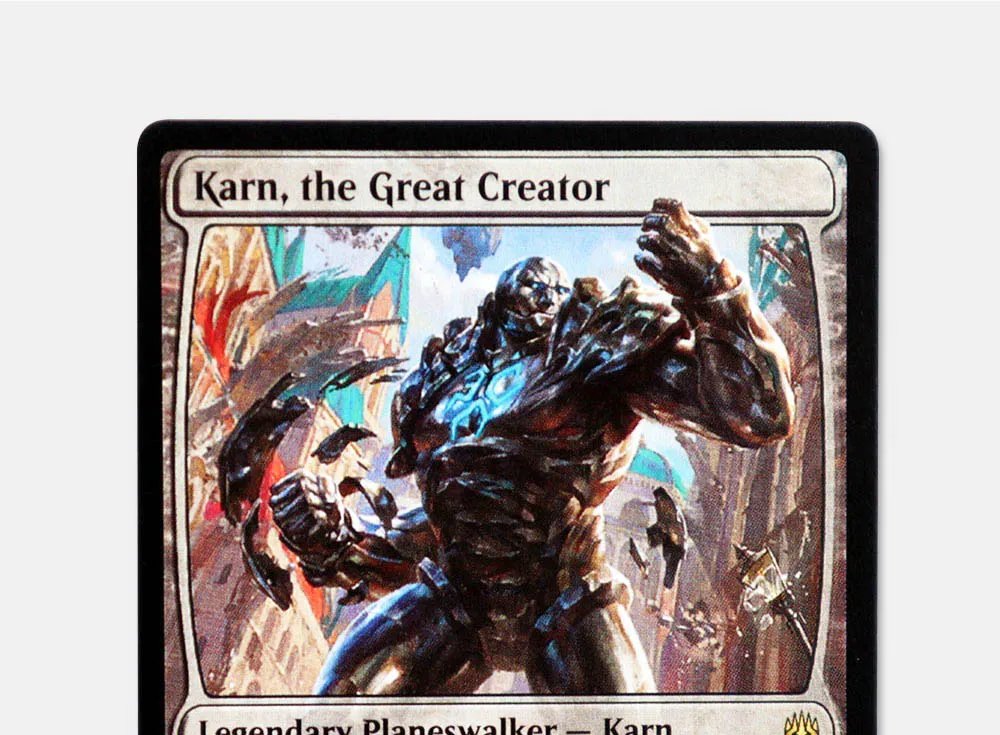 karn Holo/Foil Magical Proxys Game Black Quality Proxy Playing Cards Karn Liberated Gathering Board Game Trading Cards Proxy board games game cards collectible cards
