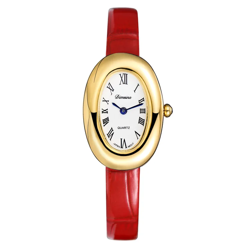 2025 new women's watch Roman egg shaped belt, vintage waterproof quartz watch, fashionable casual lover gift - 6