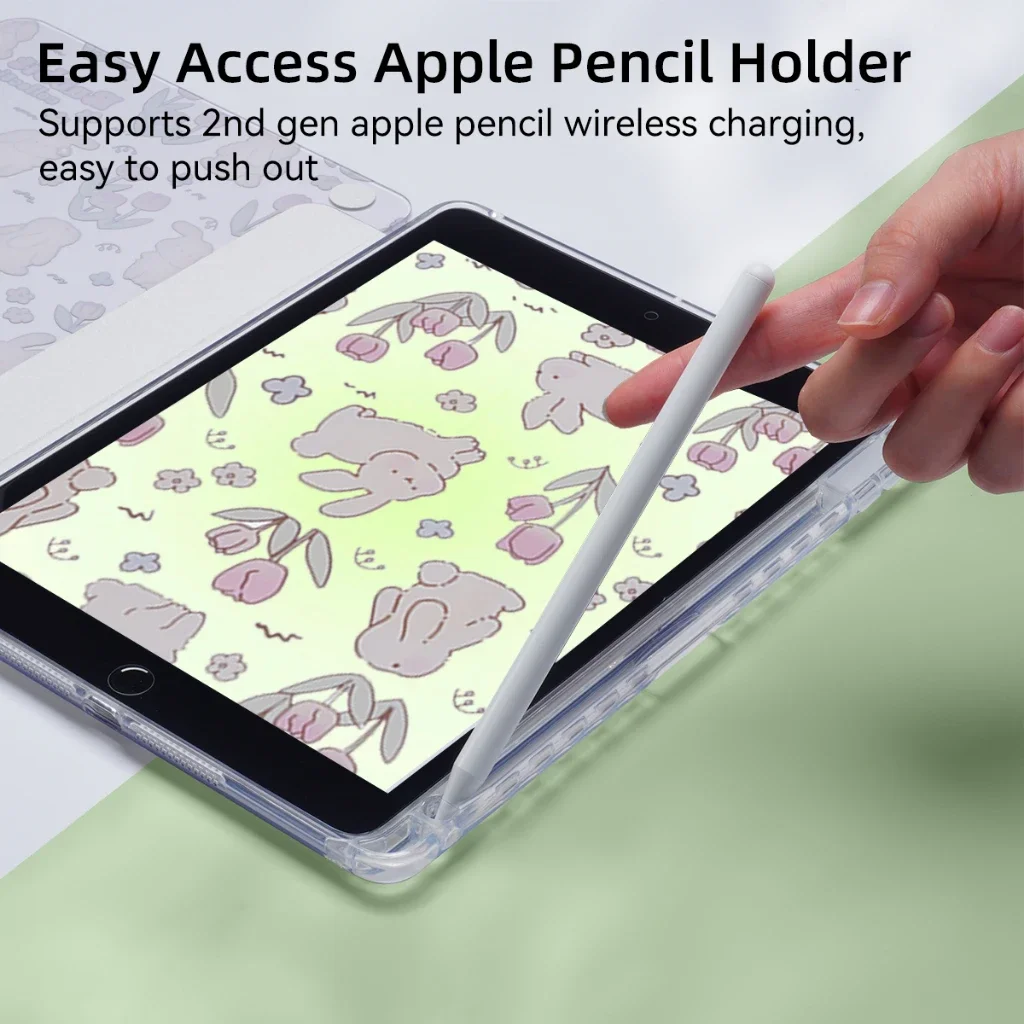 Transparent 360° Rotating Case for iPad Pro, Air, and Mini