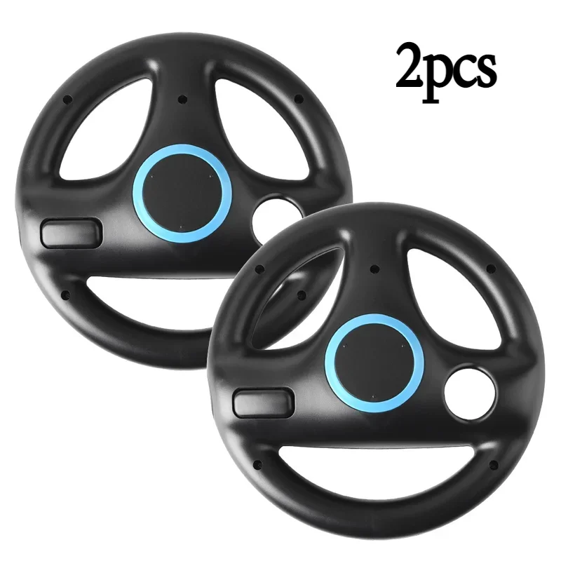 Plastic Racing Steering Wheel 2PCS for Nintendo Wii