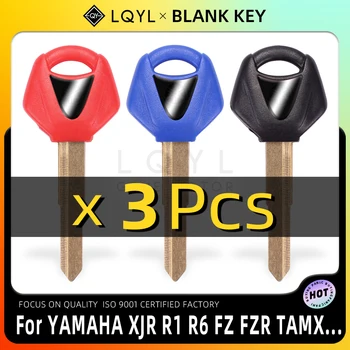 오토바이 교체용 빈 키, YAMAHA YZF XJR1300 FJR1300 MT09 MT07 XJ6 TMax FZ6 FZ8 R3 R1 R6 XJR400 SR400, 3 개