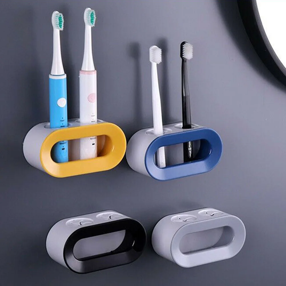 Toothbrush Stand Rack Organizer Toothbrush Stand Electric Wall-Mounted Holder Space Saving Bathroom Accessories