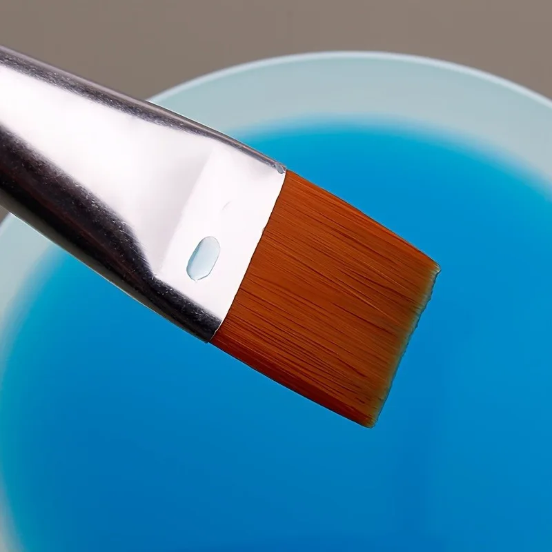 3pcs Watercolor Acrylic Flat Brushes Professional Flat Acrylic Paint Brushes, Multifunctional Paint Brush Set for Watercolour