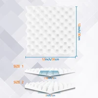 แผ่นโฟมอะคูสติก 12 ชิ้น ขนาด 2 นิ้ว x 12 นิ้ว x 12 นิ้ว แผ่นโฟมกันเสียง แผ่นซับเสียง แผ่นลดเสียงรบกวน สำหรับบ้านและสำนักงาน 5