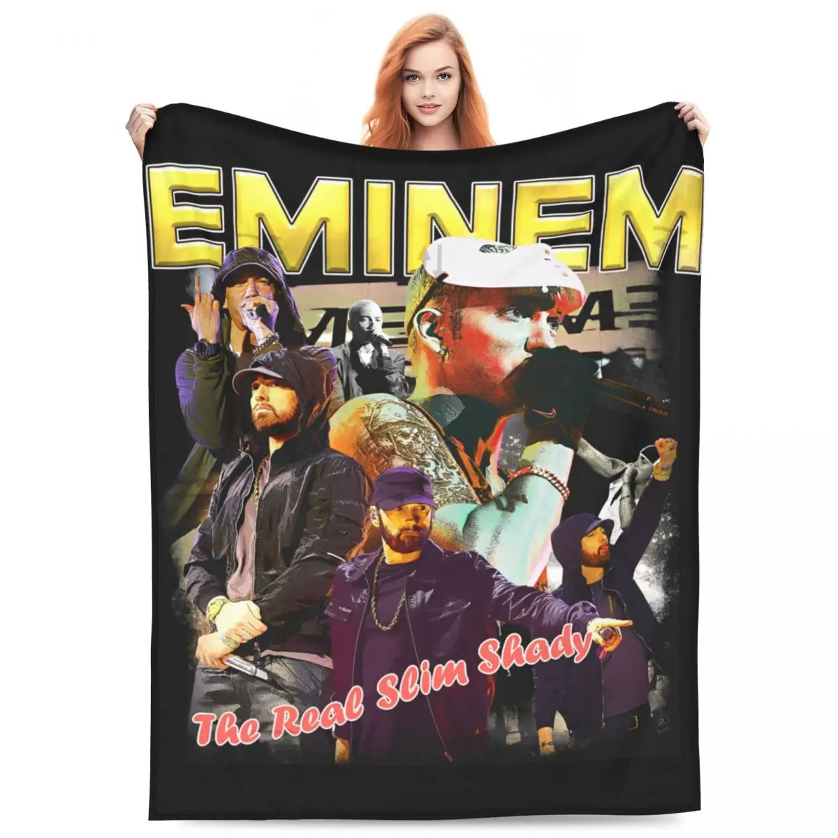 

Теплое Мягкое Одеяло Rapper Eminem, музыкальный альбом, плед для кемпинга, зимнее одеяло в эстетике, Фланелевое покрывало для дивана, покрывало для кровати на заказ