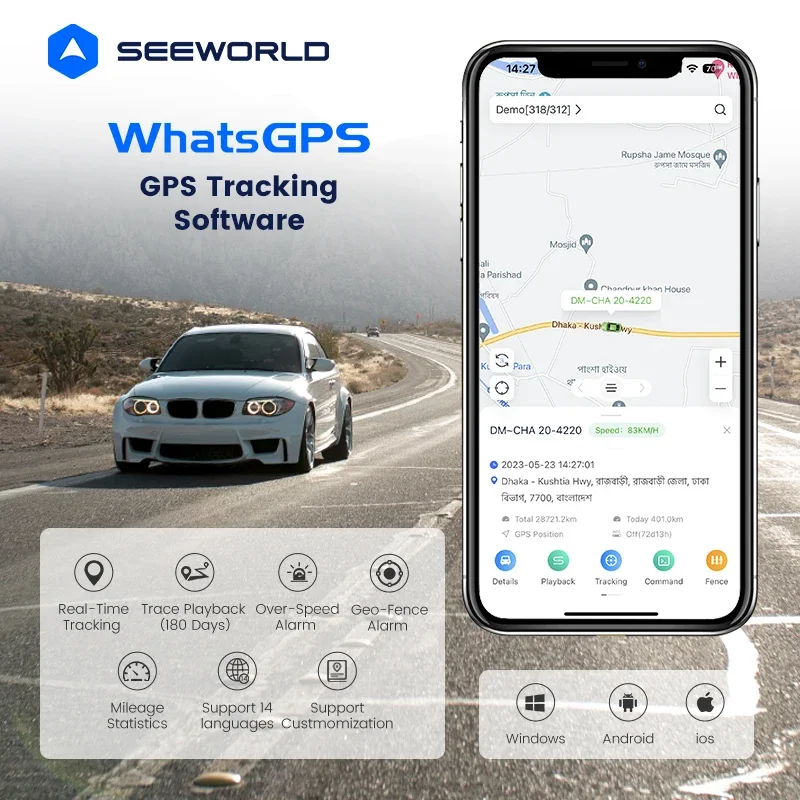 3채널 GPS 4G LTE 미니 블랙박스 LED 화면 듀얼 렌즈 비디오 레코더 자동차 운전자 모니터링 지원 ADAS DMS 12개월 지원