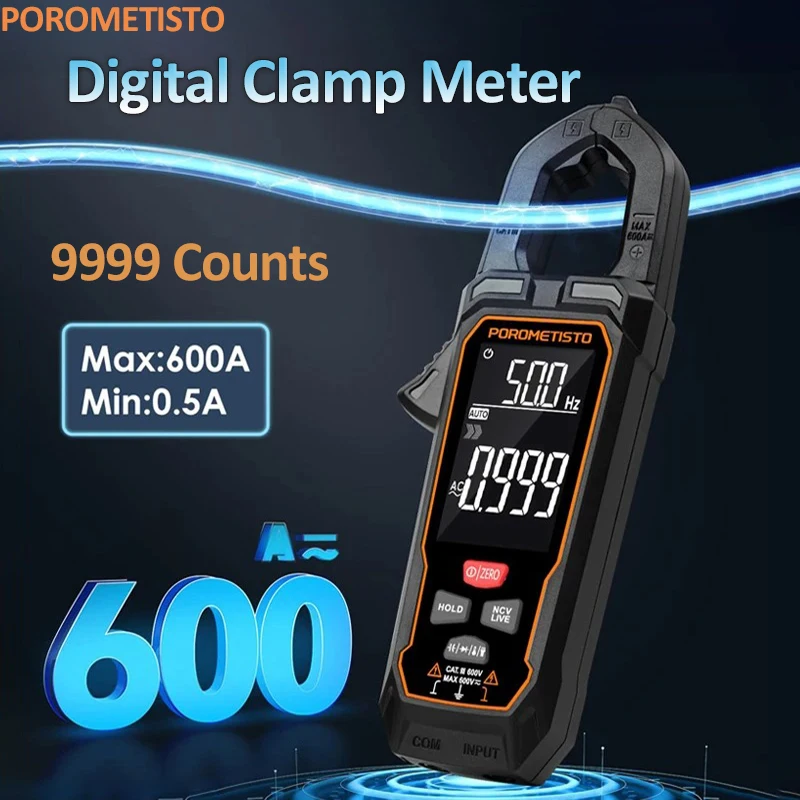 

Мультиметр-зажим POROMETISTO CM01/CM01SE, 9999 отсчетов, True RMS