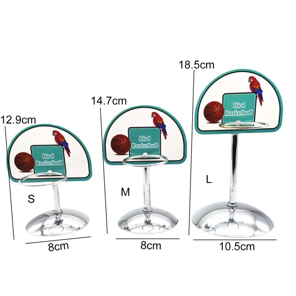 Jouet De Basket Pour Perroquets - Avec 3 Balles à Cloche, Base En Métal Stable, Pour Perruches, Cockatiels Et Conures
