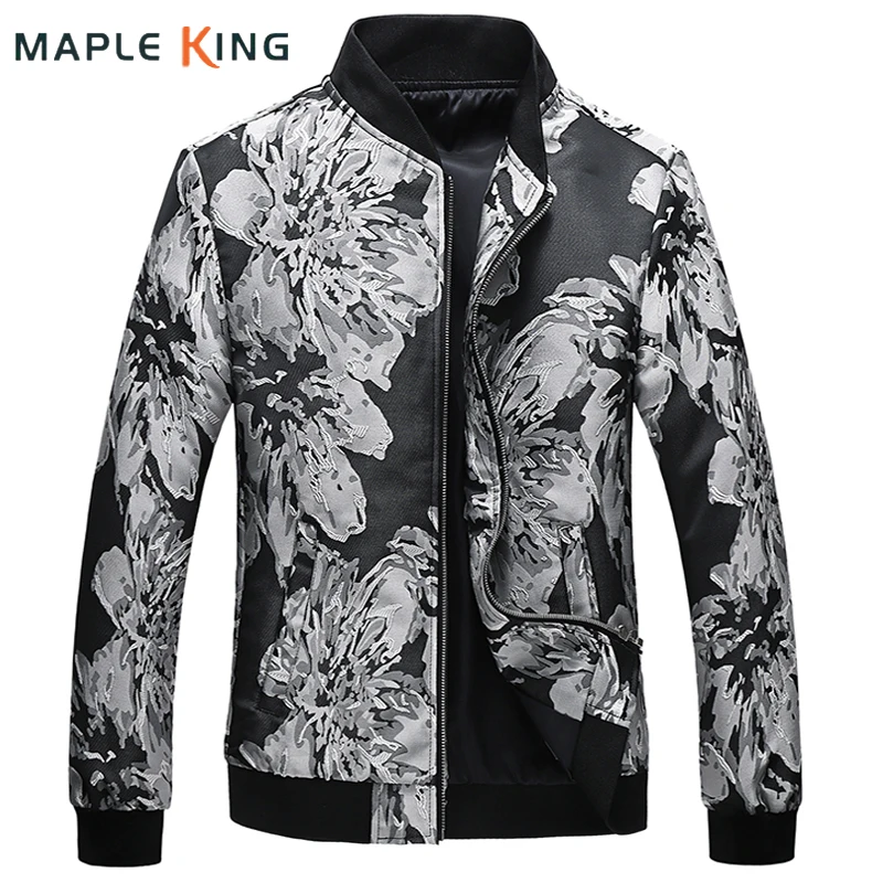 

Vintage Floral Jacquard Bomber Jacket for Men Plus Size 6XL Korean Fashion Baseball Jacket Luxury Men Clothing Chaquetas Hombre