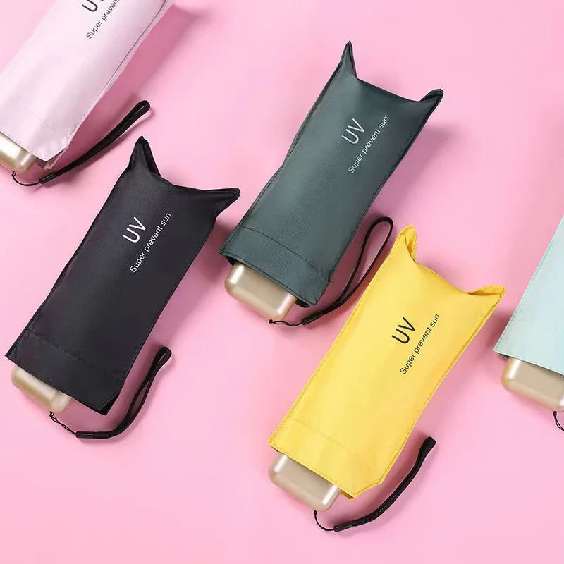 Mini Pocket Rain Umbrella Sun Shade Umbrella Women Rain UV Sun Capsule business umbrella it