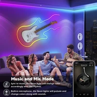 Wiscolor WIFI RGBIC LED Neon Strip Lights Waterproof Voice Control Work With TUYA Smart Life For DIY Room Home Decoration - Image 3