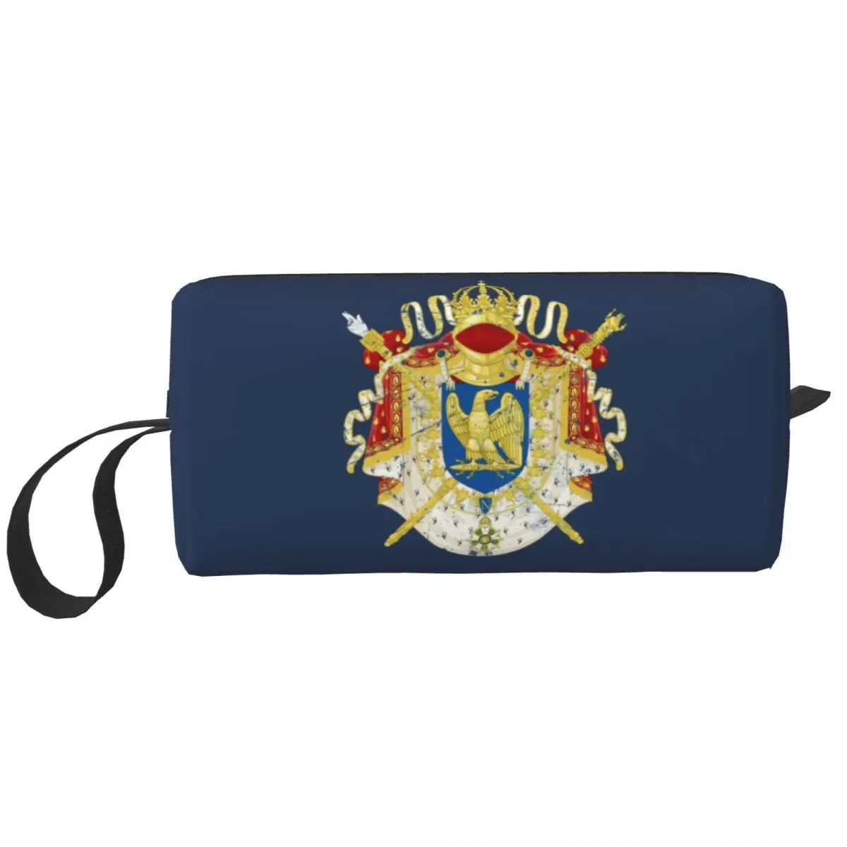 

French Empire Napoleon Makeup Bag Women Travel Cosmetic Organizer Fashion Coat Of Arms of France Storage Toiletry Bags