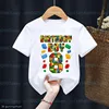 Kawaii Kids 4-9th Birthday Master Builder Block Building Boys Tshirt Birthday Party Dress Cute Children Tshirt Boys Shirt Top 6