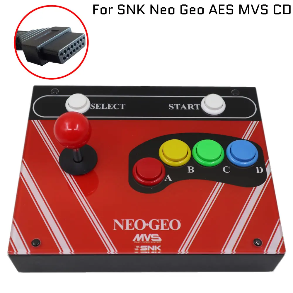 

RAC-J600S NEO 6 Buttons 15Pin Hitbox Game Stick Arcade Joystick Controller Artwork Panel For SNK Neo Geo AES MVS CD