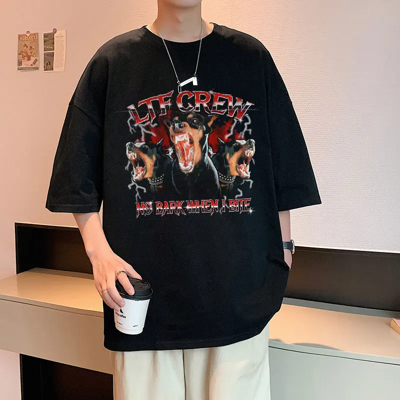 

Rottweiler Doberman Funny Graphic T Shirt Men's Hip Hop Retro Streetwear T-Shirt Cotton Casual Oversized Short Sleeves Tees Male