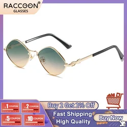 2022 Fashion Punk Sunglasses Women Brand Designer Small Square Steampunk Sun Glases Men Metal Frame Driving Eyeglasses Oculos