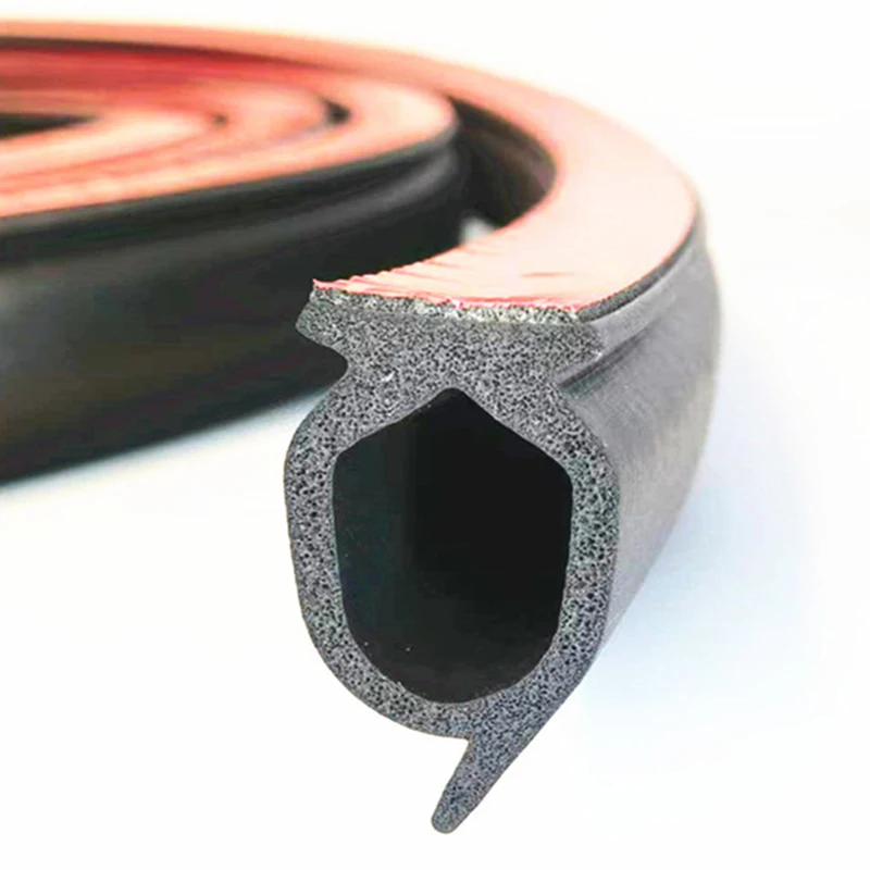 Door Seal Strip Rolling Shutter Door Bottom Sealing Strip 1M/3M/5M Self-Adhesive Rubber